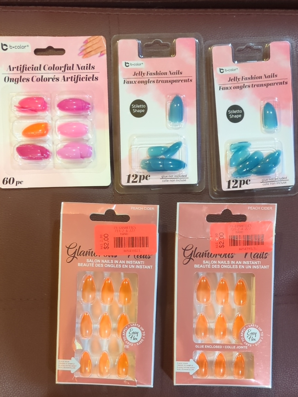 5 Packages Of Press On Nails